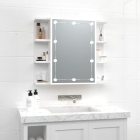 Mueble con espejo y luces LED blanco 70x16,5x60 cm de vidaXL, Tocadores de baño - Ref: Foro24-808873, Precio: 67,19 €, Descue...