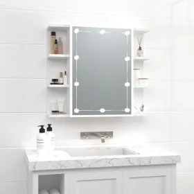 Mueble con espejo y luces LED blanco 70x16,5x60 cm de vidaXL, Tocadores de baño - Ref: Foro24-808873, Precio: 66,44 €, Descue...