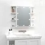 Mueble con espejo y luces LED blanco 70x16,5x60 cm de vidaXL, Tocadores de baño - Ref: Foro24-808873, Precio: 66,44 €, Descue...