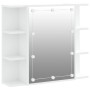 Mueble con espejo y luces LED blanco 70x16,5x60 cm de vidaXL, Tocadores de baño - Ref: Foro24-808873, Precio: 67,19 €, Descue...