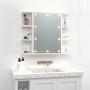 Mueble con espejo y luces LED blanco 70x16,5x60 cm de vidaXL, Tocadores de baño - Ref: Foro24-808873, Precio: 67,19 €, Descue...