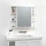Mueble con espejo y luces LED blanco 70x16,5x60 cm de vidaXL, Tocadores de baño - Ref: Foro24-808873, Precio: 66,44 €, Descue...