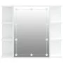 Mueble con espejo y luces LED blanco 70x16,5x60 cm de vidaXL, Tocadores de baño - Ref: Foro24-808873, Precio: 66,44 €, Descue...
