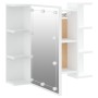 Mueble con espejo y luces LED blanco 70x16,5x60 cm de vidaXL, Tocadores de baño - Ref: Foro24-808873, Precio: 67,19 €, Descue...