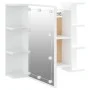 Mueble con espejo y luces LED blanco 70x16,5x60 cm de vidaXL, Tocadores de baño - Ref: Foro24-808873, Precio: 66,44 €, Descue...