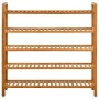 Zapatero con 5 estantes madera maciza de roble 100x27x100 cm de vidaXL, Zapateros y organizadores de calzado - Ref: Foro24-33...