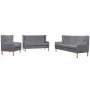 Conjunto de sofás 3 piezas tela gris de vidaXL, Sofás - Ref: Foro24-274935, Precio: 901,76 €, Descuento: %