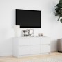 Mueble de TV con LED madera de ingeniería blanco 100x34x50 cm en Muebles TV | Comprar online en Foru.es