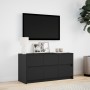 Mueble de TV con LED madera de ingeniería negro 100x34x50 cm en Muebles TV | Comprar online en Foru.es