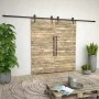 Guías con carril para puerta corredera 2 uds 183 cm acero negro by vidaXL, doorframes - Ref: Foro24-275606, Price: 87,13 €, D...