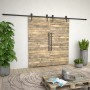 Guías con carril para puerta corredera 2 uds 183 cm acero negro de vidaXL, Marcos de puertas - Ref: Foro24-275606, Precio: 88...