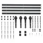 Guías con carril para puerta corredera 2 uds 183 cm acero negro by vidaXL, doorframes - Ref: Foro24-275606, Price: 87,13 €, D...