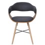 Sillas de comedor 4 unidades madera curvada y tela gris oscuro de vidaXL, Sillas de comedor - Ref: Foro24-271946, Precio: 424...