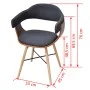 Sillas de comedor 4 unidades madera curvada y tela gris oscuro de vidaXL, Sillas de comedor - Ref: Foro24-271946, Precio: 430...
