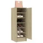 Mueble zapatero de aglomerado roble Sonoma 32x35x92 cm de vidaXL, Zapateros y organizadores de calzado - Ref: Foro24-808975, ...