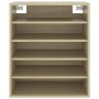 Mueble zapatero de madera contrachapada color roble 60x35x70 cm de vidaXL, Zapateros y organizadores de calzado - Ref: Foro24...