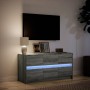 Mueble de TV con LED madera ingeniería gris Sonoma 100x34x50 cm en Muebles TV | Comprar online en Foru.es