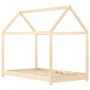 Estructura de cama infantil de madera maciza de pino 70x140 cm de vidaXL, Cunas y camas para niños - Ref: Foro24-283346, Prec...