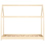 Estructura de cama infantil de madera maciza de pino 70x140 cm de vidaXL, Cunas y camas para niños - Ref: Foro24-283346, Prec...