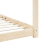 Estructura de cama infantil de madera maciza de pino 70x140 cm de vidaXL, Cunas y camas para niños - Ref: Foro24-283346, Prec...