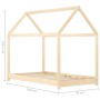 Estructura de cama infantil de madera maciza de pino 70x140 cm de vidaXL, Cunas y camas para niños - Ref: Foro24-283346, Prec...