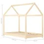 Estructura de cama infantil de madera maciza de pino 70x140 cm de vidaXL, Cunas y camas para niños - Ref: Foro24-283346, Prec...