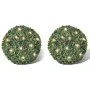 Hoja Artificial Bola de poda 27 cm Con cuerda de LED solar 2 piezas de vidaXL, Luces de Navidad - Ref: Foro24-270057, Precio:...