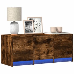 Mueble de TV LED madera ingeniería roble ahumado 97x34x40 cm en Muebles TV | Comprar online en Foru.es
