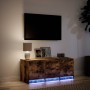 Mueble de TV LED madera ingeniería roble ahumado 97x34x40 cm en Muebles TV | Comprar online en Foru.es
