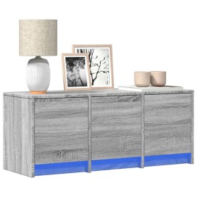 Mueble de TV con LED madera ingeniería gris Sonoma 97x34x40 cm en Muebles TV | Comprar online en Foru.es