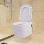 Inodoro de pared con cisterna oculta cerámica blanco de vidaXL, Baños - Ref: Foro24-274669, Precio: 293,23 €, Descuento: %