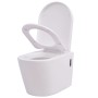 Inodoro de pared con cisterna oculta cerámica blanco de vidaXL, Baños - Ref: Foro24-274669, Precio: 293,23 €, Descuento: %