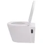 Inodoro de pared con cisterna oculta cerámica blanco de vidaXL, Baños - Ref: Foro24-274669, Precio: 293,01 €, Descuento: %