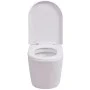 Inodoro de pared con cisterna oculta cerámica blanco de vidaXL, Baños - Ref: Foro24-274669, Precio: 293,01 €, Descuento: %