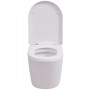 Inodoro de pared con cisterna oculta cerámica blanco de vidaXL, Baños - Ref: Foro24-274669, Precio: 293,23 €, Descuento: %