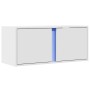Mueble de TV de pared con luces LED blanco 80x31x35 cm en Muebles TV | Comprar online en Foru.es