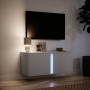 Mueble de TV de pared con luces LED blanco 80x31x35 cm en Muebles TV | Comprar online en Foru.es
