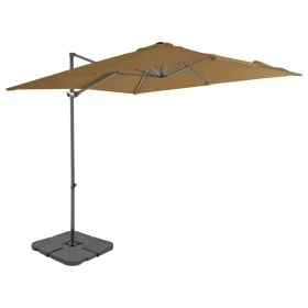 Sombrilla de jardín con base portátil gris topo de vidaXL, Sombrillas - Ref: Foro24-276338, Precio: 164,33 €, Descuento: %