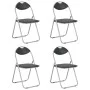 Folding dining chairs 4 units black synthetic leather by vidaXL, dining chairs - Ref: Foro24-278593, Price: 125,33 €, Discoun...