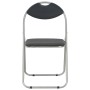 Sillas de comedor plegables 4 unidades cuero sintético negro de vidaXL, Sillas de comedor - Ref: Foro24-278593, Precio: 127,4...