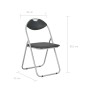 Sillas de comedor plegables 4 unidades cuero sintético negro de vidaXL, Sillas de comedor - Ref: Foro24-278593, Precio: 127,4...