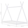 Estructura de cama infantil madera maciza pino blanca 90x200 cm de vidaXL, Cunas y camas para niños - Ref: Foro24-283360, Pre...