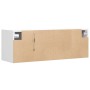 Mueble de TV de pared con luces LED blanco 100x31x35 cm en Muebles TV | Comprar online en Foru.es