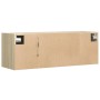 Mueble de TV de pared con luces LED roble Sonoma 100x31x35 cm en Muebles TV | Comprar online en Foru.es