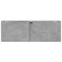 Mueble de TV de pared con luces LED gris hormigón 100x31x35 cm en Muebles TV | Comprar online en Foru.es