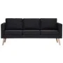 Conjunto de sofás 2 piezas tela negro de vidaXL, Sofás - Ref: Foro24-276855, Precio: 629,65 €, Descuento: %