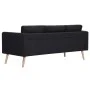 Conjunto de sofás 2 piezas tela negro de vidaXL, Sofás - Ref: Foro24-276855, Precio: 629,65 €, Descuento: %
