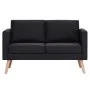 Conjunto de sofás 2 piezas tela negro de vidaXL, Sofás - Ref: Foro24-276855, Precio: 629,65 €, Descuento: %
