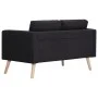 Conjunto de sofás 2 piezas tela negro de vidaXL, Sofás - Ref: Foro24-276855, Precio: 629,65 €, Descuento: %