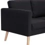 Conjunto de sofás 2 piezas tela negro de vidaXL, Sofás - Ref: Foro24-276855, Precio: 629,65 €, Descuento: %